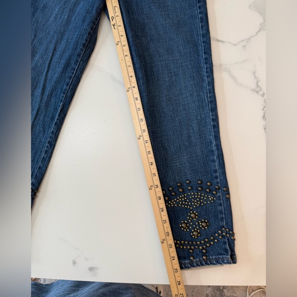 Flavio Castellani Blue Embellished Jeans size 8 - Picture 7 of 8